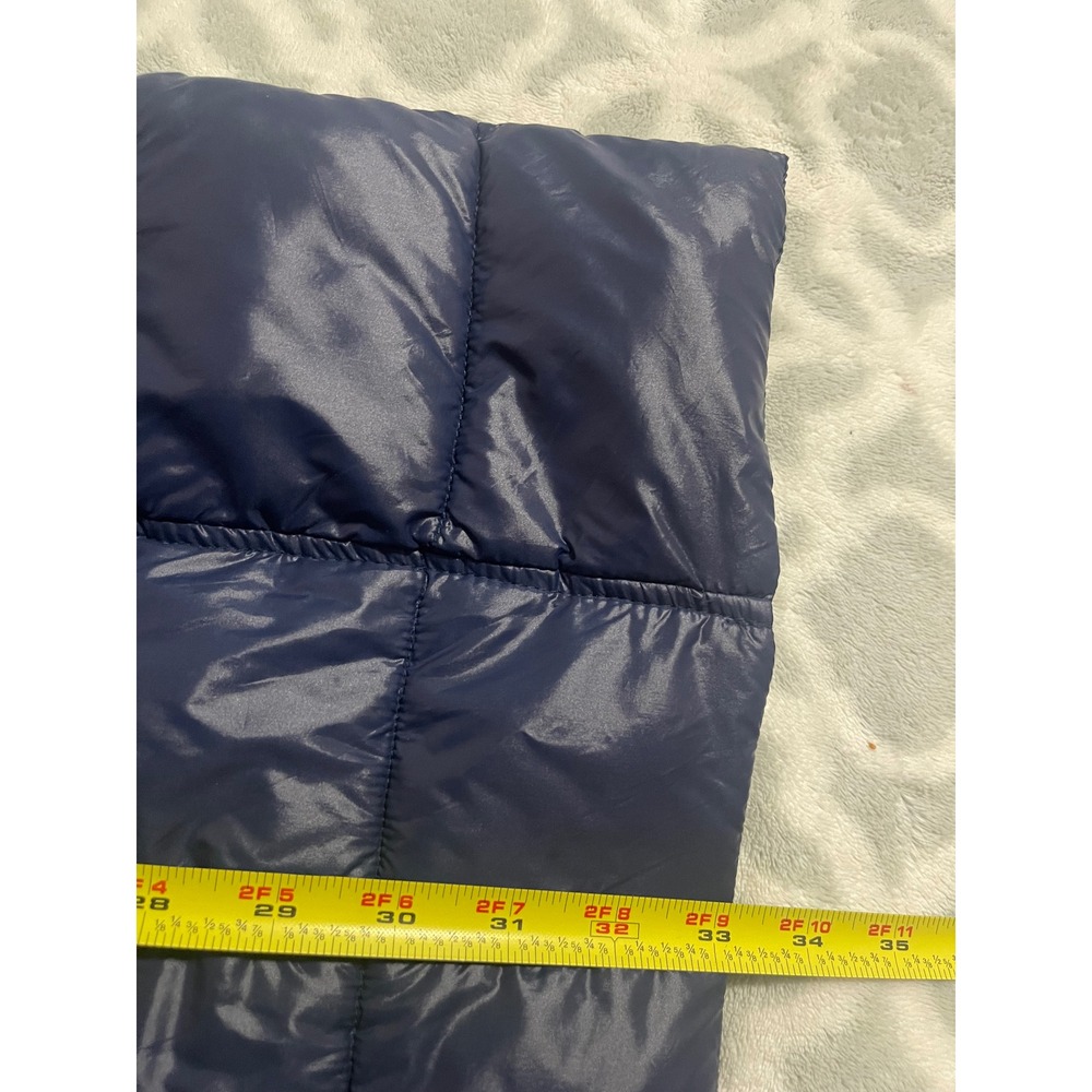 Aventure Womens Navy Blue Hooded Quilted Puffer Jacket Full Zip Longline Large - Picture 7 of 7
